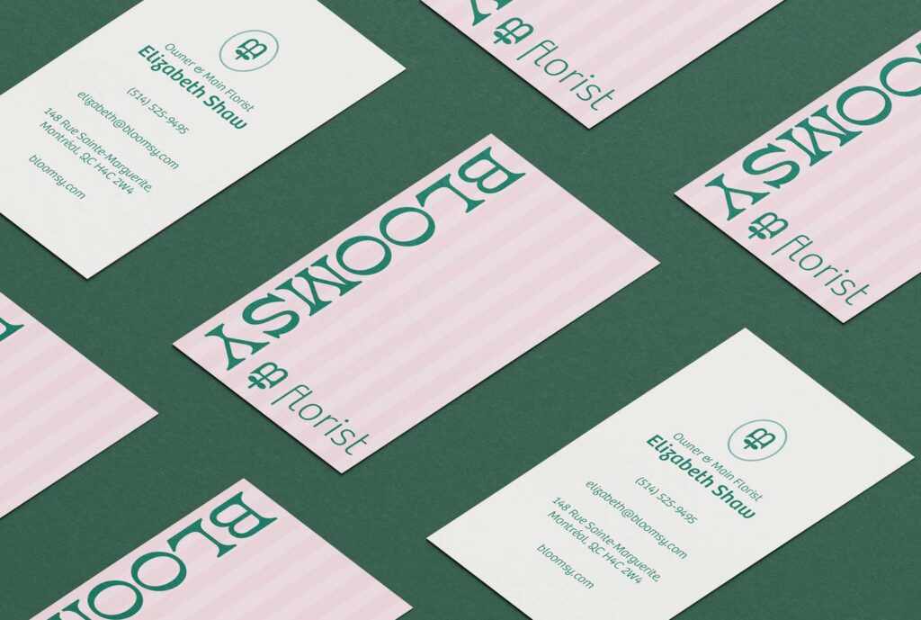 Bloomsy Florist Business Cards