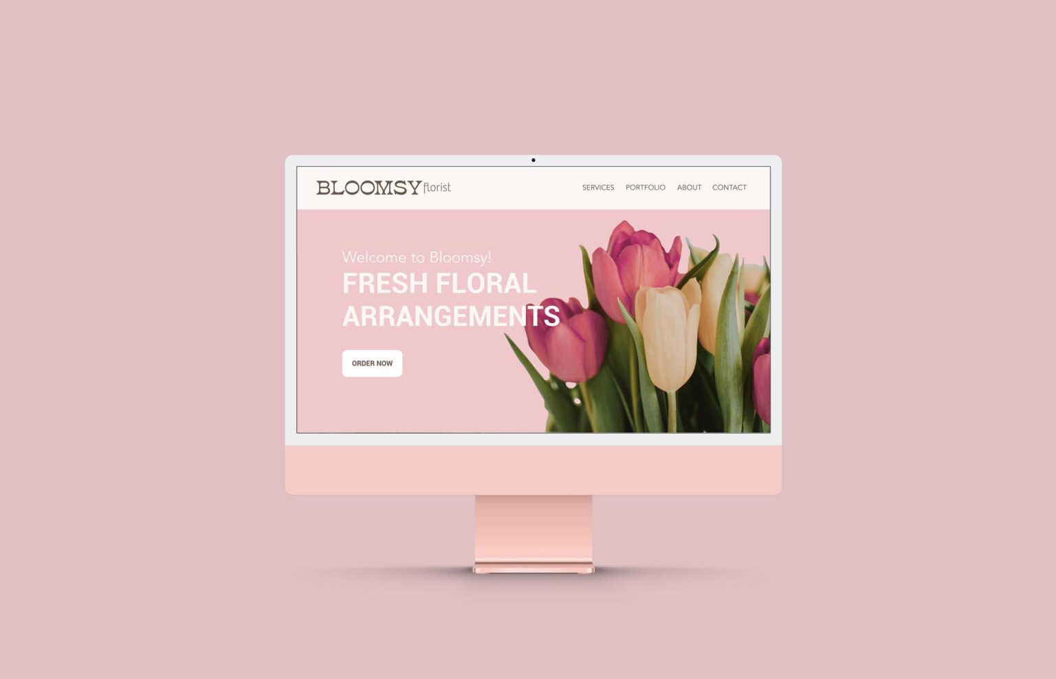 bloomsy florist web mockup