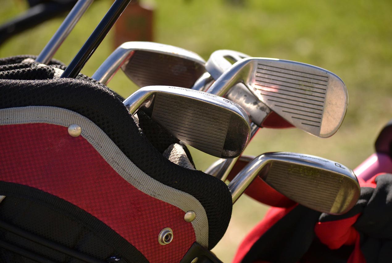 Golf clubs close-up